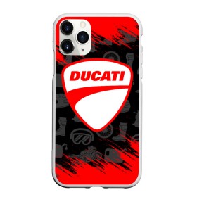 Чехол для iPhone 11 Pro матовый с принтом DUCATI [2] , Силикон |  | ducati | moto | дукати | мото | мотоцикл