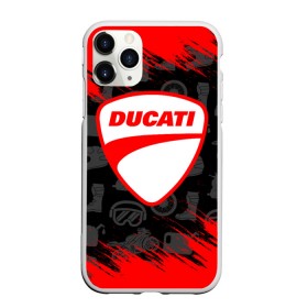 Чехол для iPhone 11 Pro Max матовый с принтом DUCATI [2] , Силикон |  | ducati | moto | дукати | мото | мотоцикл