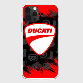 Чехол для iPhone 12 Pro с принтом DUCATI [2] , силикон | область печати: задняя сторона чехла, без боковых панелей | ducati | moto | дукати | мото | мотоцикл