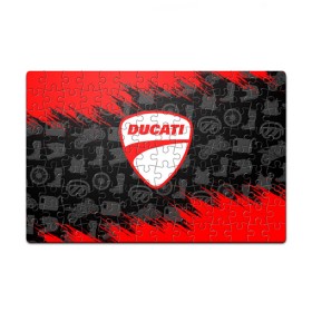 Пазл магнитный 126 элементов с принтом DUCATI [2] , полимерный материал с магнитным слоем | 126 деталей, размер изделия —  180*270 мм | Тематика изображения на принте: ducati | moto | дукати | мото | мотоцикл