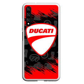 Чехол для Honor 20 с принтом DUCATI [2] , Силикон | Область печати: задняя сторона чехла, без боковых панелей | Тематика изображения на принте: ducati | moto | дукати | мото | мотоцикл