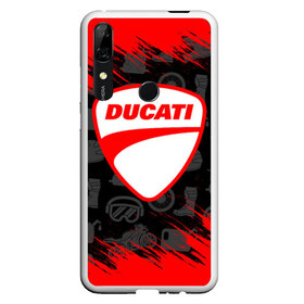 Чехол для Honor P Smart Z с принтом DUCATI [2] , Силикон | Область печати: задняя сторона чехла, без боковых панелей | ducati | moto | дукати | мото | мотоцикл