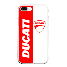 Чехол для iPhone 7/8 Plus матовый с принтом DUCATI [4] , Силикон | Область печати: задняя сторона чехла, без боковых панелей | ducati | moto | дукати | мото | мотоцикл