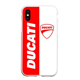 Чехол для iPhone XS Max матовый с принтом DUCATI [4] , Силикон | Область печати: задняя сторона чехла, без боковых панелей | ducati | moto | дукати | мото | мотоцикл