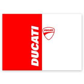 Поздравительная открытка с принтом DUCATI [4] , 100% бумага | плотность бумаги 280 г/м2, матовая, на обратной стороне линовка и место для марки
 | Тематика изображения на принте: ducati | moto | дукати | мото | мотоцикл