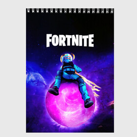 Скетчбук с принтом FORTNITE ASTROJACK , 100% бумага
 | 48 листов, плотность листов — 100 г/м2, плотность картонной обложки — 250 г/м2. Листы скреплены сверху удобной пружинной спиралью | Тематика изображения на принте: 2 часть | 3 season | 3 сезон | astro | astrojack | fortnite | jack | scott | travis | скот | скотт | тревис | трэвис | фортнайт