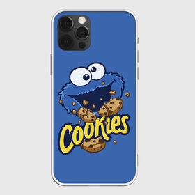 Чехол для iPhone 12 Pro с принтом Cookies , силикон | область печати: задняя сторона чехла, без боковых панелей | cookie | cookiemonster | delicious | eat | monster | yummy | еда | коржик | куки | кукимонстр | монстр | печенье | сезам | сладости | улица | улицасезам