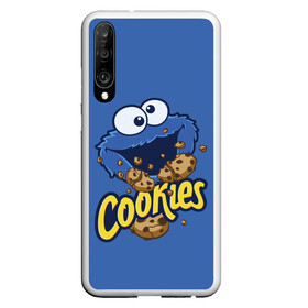 Чехол для Honor P30 с принтом Cookies , Силикон | Область печати: задняя сторона чехла, без боковых панелей | Тематика изображения на принте: cookie | cookiemonster | delicious | eat | monster | yummy | еда | коржик | куки | кукимонстр | монстр | печенье | сезам | сладости | улица | улицасезам