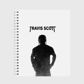 Тетрадь с принтом TRAVIS SCOTT , 100% бумага | 48 листов, плотность листов — 60 г/м2, плотность картонной обложки — 250 г/м2. Листы скреплены сбоку удобной пружинной спиралью. Уголки страниц и обложки скругленные. Цвет линий — светло-серый
 | astro | astroworld | scott | travis | астро | астроворлд | скот | скотт | тревис | трэвис