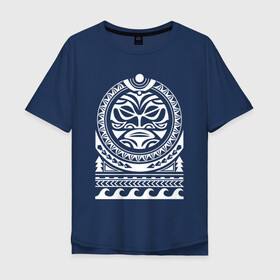 Мужская футболка хлопок Oversize с принтом Солнце и скат в полинезия , 100% хлопок | свободный крой, круглый ворот, “спинка” длиннее передней части | маори | мауи | орнамент | полинезийский стиль | полинезия | скат | солнце | тату | татуировка