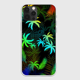 Чехол для iPhone 12 Pro Max с принтом ПАЛЬМЫ ТРОПИКИ , Силикон |  | flowers | hotline miami | neon | new retro wave | outrun | outrun electro | palmen | rainbow | retro | retrowave | summer | synth | synthwave | tropical | лето | неон | пальмы | радуга | растения | ретро | тропики | хотлайн майами | цветы