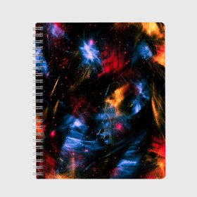 Тетрадь с принтом КОСМИЧЕСКИЕ ВОЛНЫ , 100% бумага | 48 листов, плотность листов — 60 г/м2, плотность картонной обложки — 250 г/м2. Листы скреплены сбоку удобной пружинной спиралью. Уголки страниц и обложки скругленные. Цвет линий — светло-серый
 | colors | galaxy | paints | space | star
nebula | texture | абстракция | брызги | вселенная | галактика | звезда | звезды | космический | краски | планеты | текстуры