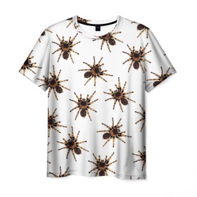 Мужская футболка 3D с принтом В пауках , 100% полиэфир | прямой крой, круглый вырез горловины, длина до линии бедер | pattern | spider | джунгли | дикие | животные | жуки | звери | лапы | мерзкие | монстр | насекомые | паттерн | паук | пауки | паутина | паучок | птицеед | страшный | существа | тараканы | тарантул | тропики