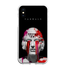 Чехол для iPhone XS Max матовый с принтом Вандалы арт , Силикон | Область печати: задняя сторона чехла, без боковых панелей | вандалы | графитти | граффити | греческое | краски | крутой принт | молодежное | панк | статуя