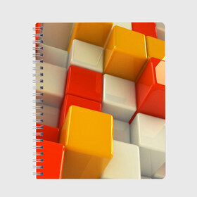 Тетрадь с принтом КУБЫ 3D , 100% бумага | 48 листов, плотность листов — 60 г/м2, плотность картонной обложки — 250 г/м2. Листы скреплены сбоку удобной пружинной спиралью. Уголки страниц и обложки скругленные. Цвет линий — светло-серый
 | Тематика изображения на принте: abstract | abstraction | geometry | line | pattern | psy | абстрактный | абстракция | геометрия | краски | кубики | линии | неоновые | неоновый | психоделика | текстура