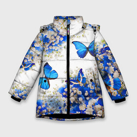 Зимняя куртка для девочек 3D с принтом Butterfly Blue White , ткань верха — 100% полиэстер; подклад — 100% полиэстер, утеплитель — 100% полиэстер. | длина ниже бедра, удлиненная спинка, воротник стойка и отстегивающийся капюшон. Есть боковые карманы с листочкой на кнопках, утяжки по низу изделия и внутренний карман на молнии. 

Предусмотрены светоотражающий принт на спинке, радужный светоотражающий элемент на пуллере молнии и на резинке для утяжки. | butterfly | earth | flowers | forest | neon | бабочки | весенняя | весна | зелень | земля | зима | зимняя | искусство | краски | лес | летняя | лето | море | неон | океан | осенняя | природа | приятная | растения | рестение