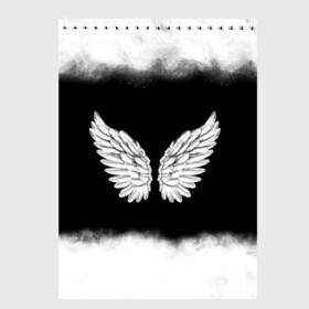 Скетчбук с принтом Im an angel , 100% бумага
 | 48 листов, плотность листов — 100 г/м2, плотность картонной обложки — 250 г/м2. Листы скреплены сверху удобной пружинной спиралью | Тематика изображения на принте: angel | birds | fly | wings | ангел | бабочка | богиня | воздушный | демон | дым | космос | крылья | лебедь | летать | летучий | милые | мифические | небесный | небо | облако | пегас | перья | прикольные | птица | рай