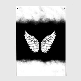 Постер с принтом Im an angel , 100% бумага
 | бумага, плотность 150 мг. Матовая, но за счет высокого коэффициента гладкости имеет небольшой блеск и дает на свету блики, но в отличии от глянцевой бумаги не покрыта лаком | Тематика изображения на принте: angel | birds | fly | wings | ангел | бабочка | богиня | воздушный | демон | дым | космос | крылья | лебедь | летать | летучий | милые | мифические | небесный | небо | облако | пегас | перья | прикольные | птица | рай