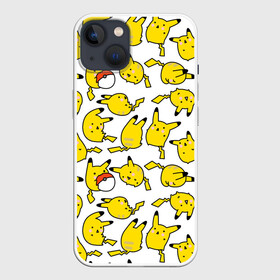 Чехол для iPhone 13 с принтом Пикачу ,  |  | doodling | pikachu | pokemon | textures | дудлинг | желтый покемон | пика пика | пикачу | покемон | покемоны | стикербомбинг | текстуры | фон