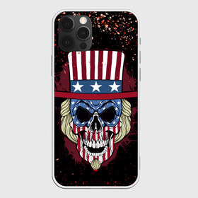 Чехол для iPhone 12 Pro Max с принтом Американский череп (Z) , Силикон |  | shaman | skull | вождь | гот | дух | кладбище | крылья | мертвец | мертвый | панк | перья | рок | скелет | череп | шаман | эмо