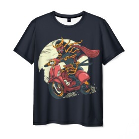 Мужская футболка 3D с принтом Samurai Biker (Z) , 100% полиэфир | прямой крой, круглый вырез горловины, длина до линии бедер | 2020 | auto | bike | moto | motorcycle | samurai | sport | авто | автомобиль | автомобильные | байк | бренд | буке | воин | вояк | марка | машины | мононофу | мото | мотоциклы | мститель | мушя | ниндзя | сабурай | самурай | слуга