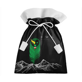 Подарочный 3D мешок с принтом Owl blacklist , 100% полиэстер | Размер: 29*39 см | blacklist | line art | owl | абстракция | арт | горы | маскарадная маска | перо | сова | солнце
