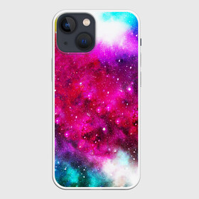 Чехол для iPhone 13 mini с принтом Туманность ,  |  | space | stars | абстракция | бесконечный | блестящий | вселенная | галактика | дым | звездная | звезды | космический | космос | краски | лето | материя | небо | неоновый | нло | ночь | облака | планеты | радуга