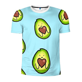 Мужская футболка 3D спортивная с принтом Милое авокадо , 100% полиэстер с улучшенными характеристиками | приталенный силуэт, круглая горловина, широкие плечи, сужается к линии бедра | авокадо | арт | вкусняшка | мило | милое | рисунок | сердечко | сердце | фрукт | шоколад