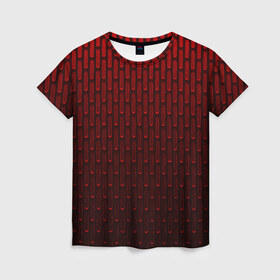Женская футболка 3D с принтом текстура красный градиент , 100% полиэфир ( синтетическое хлопкоподобное полотно) | прямой крой, круглый вырез горловины, длина до линии бедер | геометрия | градиент | красный | линии | поверхность | простота | симметрия | текстура | точки | черный