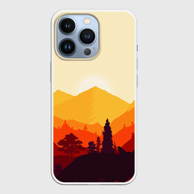 Чехол для iPhone 13 Pro с принтом Горы закат пейзаж лиса арт ,  |  | арт | вектор | геометрия | горы | закат | лето | лиса | пейзаж | силуэт | символы | фигуры