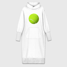 Платье удлиненное хлопок с принтом Теннис ,  |  | exclusive merch | большой | игра | мяч | спорт | теннис