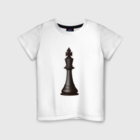 Детская футболка хлопок с принтом Король , 100% хлопок | круглый вырез горловины, полуприлегающий силуэт, длина до линии бедер | exclusive merch | игра | интеллектуальная | король | спорт | фигура | шахматы