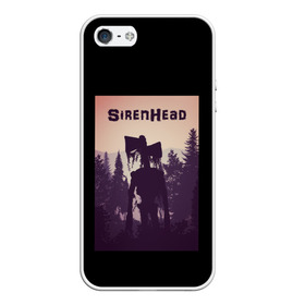 Чехол для iPhone 5/5S матовый с принтом Siren Head (сиреноголовый) , Силикон | Область печати: задняя сторона чехла, без боковых панелей | 
