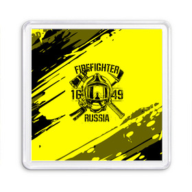 Магнит 55*55 с принтом FIREFIGHTER 1649 RUSSIA , Пластик | Размер: 65*65 мм; Размер печати: 55*55 мм | Тематика изображения на принте: 112 | firefighter | багор | герб | гкчс | желтая | знак | лого | логотип | мчс | мчсник | пожарная охрана | пожарник | пожарный | пч | россии | рф | серая | символ | служба | спасатель | спасения | топор | флаг