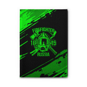 Обложка для автодокументов с принтом FIREFIGHTER 1649 RUSSIA , натуральная кожа |  размер 19,9*13 см; внутри 4 больших “конверта” для документов и один маленький отдел — туда идеально встанут права | Тематика изображения на принте: 112 | firefighter | багор | герб | гкчс | зеленая | знак | лого | логотип | мчс | мчсник | пожарная охрана | пожарник | пожарный | пч | россии | рф | серая | символ | служба | спасатель | спасения | топор | флаг