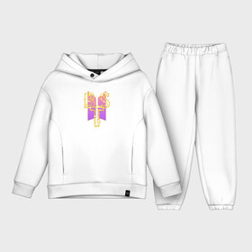 Детский костюм хлопок Oversize с принтом BTS | БТС ,  |  | bangtan boys | bt21 | bts | bts army | j hope | jimin | jin | jungkook | k pop | korea | korean | pink bts | rap monster | rapmon | suga | v | бтс | кей | корейские | корея | кэй | музыканты | поп | розовая | стикеры