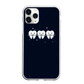 Чехол для iPhone 11 Pro Max матовый с принтом Зубы , Силикон |  | sgv | блеск | брекеты | зубы | стоматолог