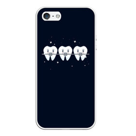 Чехол для iPhone 5/5S матовый с принтом Зубы , Силикон | Область печати: задняя сторона чехла, без боковых панелей | sgv | блеск | брекеты | зубы | стоматолог