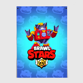 Постер с принтом Вольт - Brawl Stars , 100% бумага
 | бумага, плотность 150 мг. Матовая, но за счет высокого коэффициента гладкости имеет небольшой блеск и дает на свету блики, но в отличии от глянцевой бумаги не покрыта лаком | surge | volt | бравл | бравлер | бравлпасс | бравлстарс | бравлстарсигра | бравлстарсновыйперс | бравлы | новый перс | перс бравл | робот | сурж