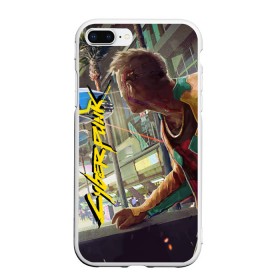 Чехол для iPhone 7/8 Plus матовый с принтом Cyberpunk 2077 city , Силикон | Область печати: задняя сторона чехла, без боковых панелей | 