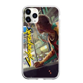 Чехол для iPhone 11 Pro Max матовый с принтом Cyberpunk 2077 city , Силикон |  | 