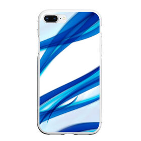 Чехол для iPhone 7Plus/8 Plus матовый с принтом STRIPES BLUE , Силикон | Область печати: задняя сторона чехла, без боковых панелей | Тематика изображения на принте: abstract | abstraction | geometry | line | pattern | psy | абстрактный | абстракция | геометрия | краски | кубики | линии | неоновые | неоновый | психоделика | текстура