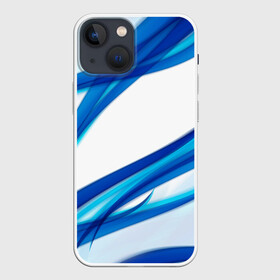 Чехол для iPhone 13 mini с принтом STRIPES BLUE ,  |  | Тематика изображения на принте: abstract | abstraction | geometry | line | pattern | psy | абстрактный | абстракция | геометрия | краски | кубики | линии | неоновые | неоновый | психоделика | текстура