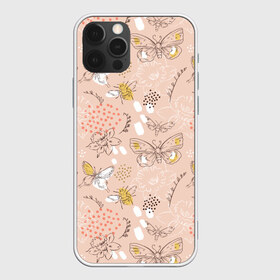 Чехол для iPhone 12 Pro Max с принтом Бабочки и пчелы , Силикон |  | bee | bees | bumblebee | butterfly | flowers | for summer | honeybee | summer | бабочка | бабочки | букет | искусство | картина | краски | легкая | летняя | лето | на лето | нектар | опыление | опыляет | пастельные тона | пчелы | рисовани