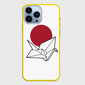Чехол для iPhone 13 Pro Max с принтом БУМАЖНЫЙ ЖУРАВЛЬ | PAPER CRANE (Z) ,  |  | Тематика изображения на принте: japan | асихара но накацукуни | бумажный журавль | государство япония | журавль | ниппон | нихон | ооясимагуни | оригами | сложенная бумага | страна восходящего солнца | традиции | традиция | япония