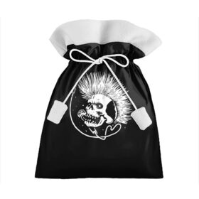 Подарочный 3D мешок с принтом Панк (Z) , 100% полиэстер | Размер: 29*39 см | shaman | skull | вождь | гот | дух | кладбище | мертвец | мертвый | микрофон | музыка | панк | перья | принт | рок | скелет | хой | череп | шаман | эмо | эракез