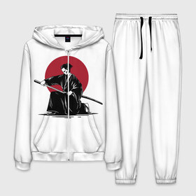Мужской костюм 3D с принтом Японский самурай (Z) , 100% полиэстер | Манжеты и пояс оформлены тканевой резинкой, двухслойный капюшон со шнурком для регулировки, карманы спереди | japan | ninja | samurai | асихара но накацукуни | буке | воин | вояк | государство япония | мононофу | мститель | мушя | ниндзя | ниппон | нихон | ооясимагуни | сабурай | самурай | слуга | солдат