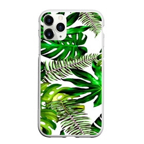 Чехол для iPhone 11 Pro Max матовый с принтом ГАВАЙСКИЕ ЛИСТЬЯ , Силикон |  | summer | tropic | жара | летний | лето | отдых | пальмы | природа | текстура | тропикано | тропики