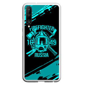 Чехол для Honor P30 с принтом FIREFIGHTER 1649 RUSSIA , Силикон | Область печати: задняя сторона чехла, без боковых панелей | 112 | firefighter | багор | бирюзовая | герб | гкчс | голубая | знак | лого | логотип | мчс | мчсник | пожарная охрана | пожарник | пожарный | пч | россии | рф | серая | символ | синяя | служба | спасатель