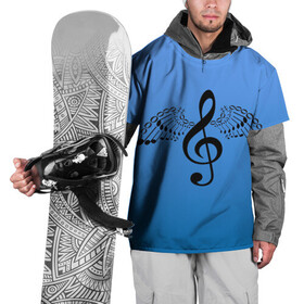 Накидка на куртку 3D с принтом Скрипичный ключ и крылья ноты , 100% полиэстер |  | Тематика изображения на принте: арт | звук | крыло | крылья | музыка | музыкант | ноты | символ | скрипичный ключ | фортепиано